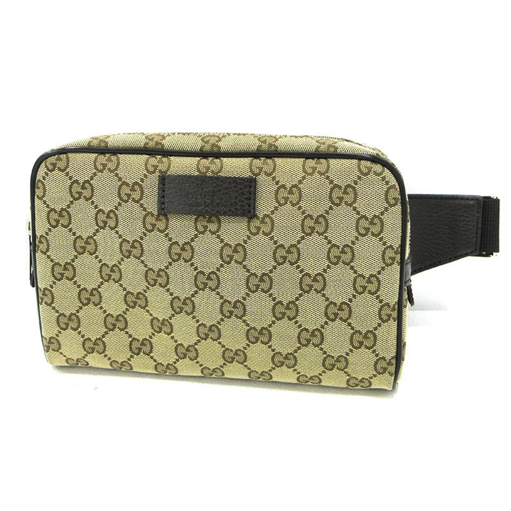 Gucci GG Canvas Waist Belt Bag Beige Cream